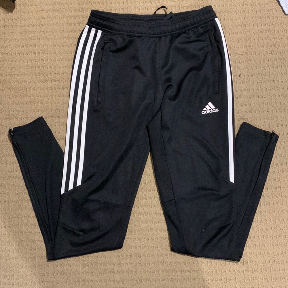 Adidas joggers with zippers, size xs